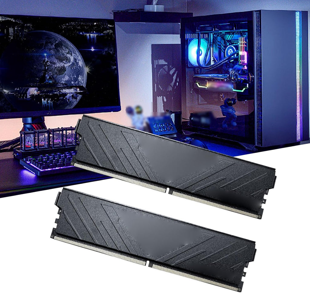 Bewinner Dubbelkanal 32GB DDR5-minne, 5600MHz överklockningsstöd (Black)