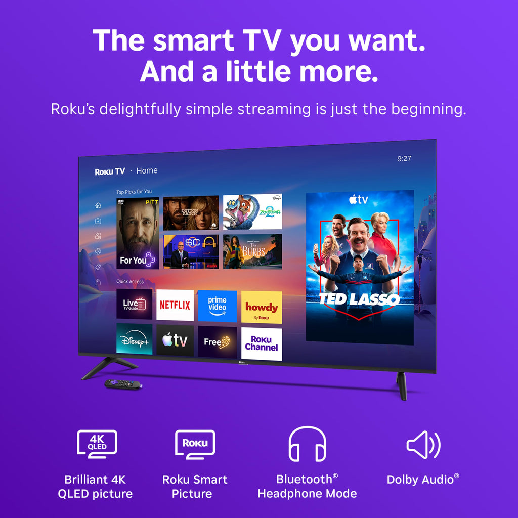 Roku 50-Inch Select Series Smart TV 2026-4K QLED TV - Roku TV