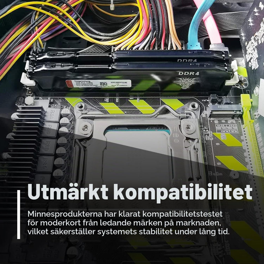 DDR4 2666 MHz 8 GB skrivbord RAM PC4-21300 UDIMM icke-ECC obuffrad 1,2 V 288-stifts CL19 PC datorminne uppgraderingsmodul kit (svart)