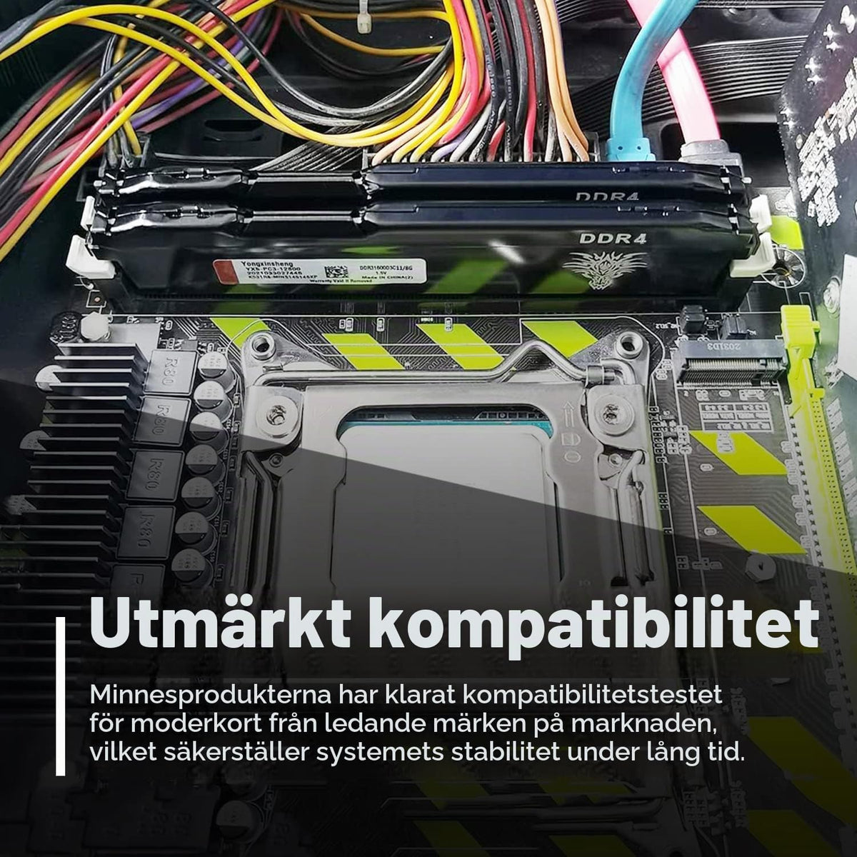 DDR4 2666 MHz 8 GB skrivbord RAM PC4-21300 UDIMM icke-ECC obuffrad 1,2 V 288-stifts CL19 PC datorminne uppgraderingsmodul kit (svart)