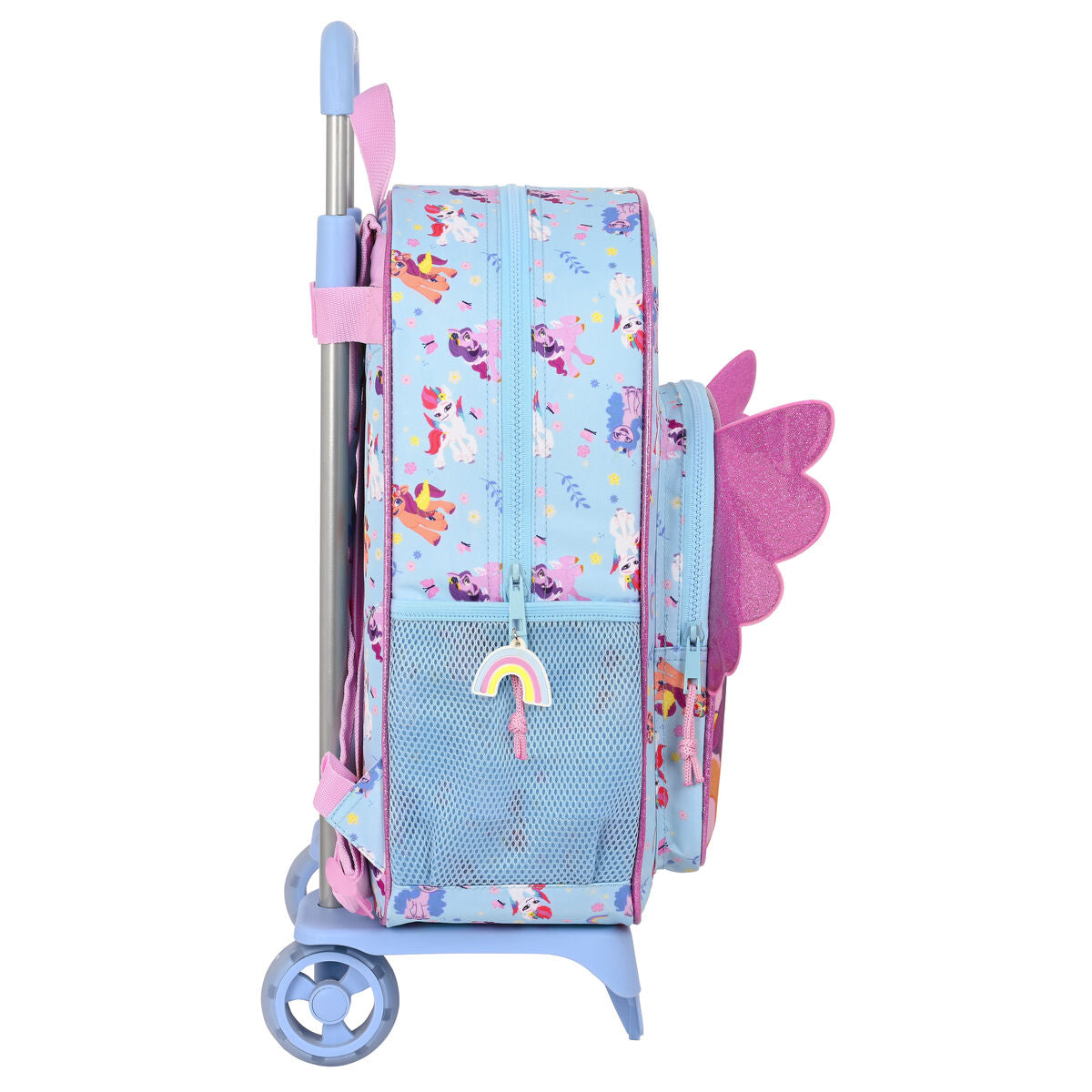 School Rucksack with Wheels My Little Pony Wild & free Blue Pink 33 x 42 x 14 cm-1