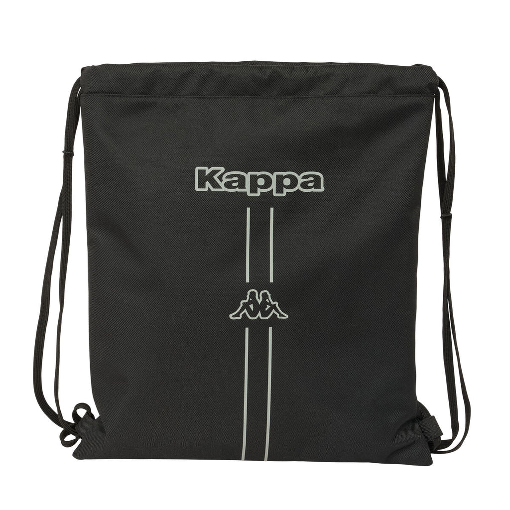 Backpack with Strings Kappa Dark Black 35 x 40 x 1 cm-0