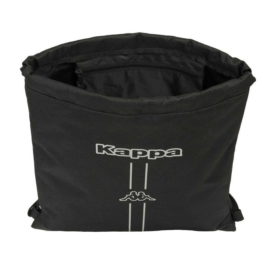 Backpack with Strings Kappa Dark Black 35 x 40 x 1 cm-2
