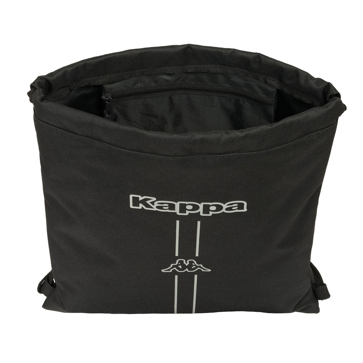 Backpack with Strings Kappa Dark Black 35 x 40 x 1 cm-2