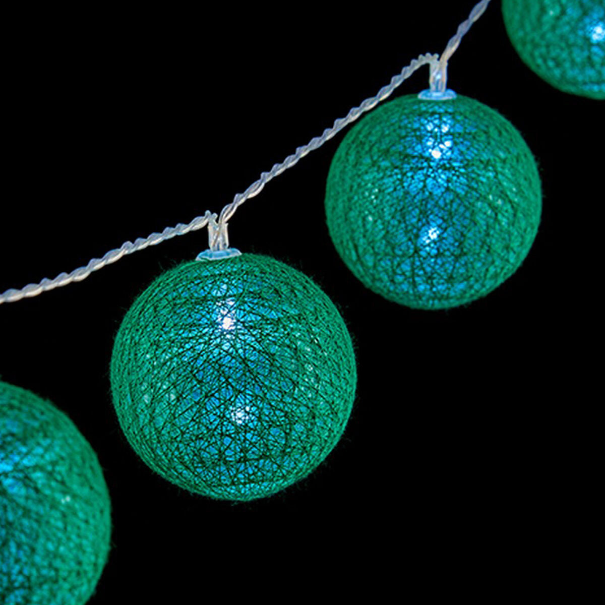 Wreath of LED Balls Krist+ Green 2 m Ø 5 cm-0