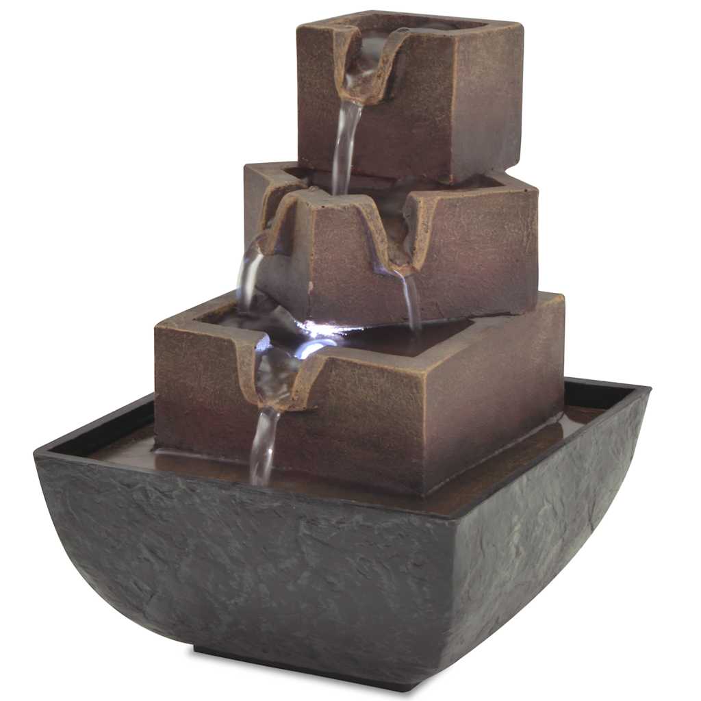 Vidaxl indoor fountain with LED lighting polyresin-0
