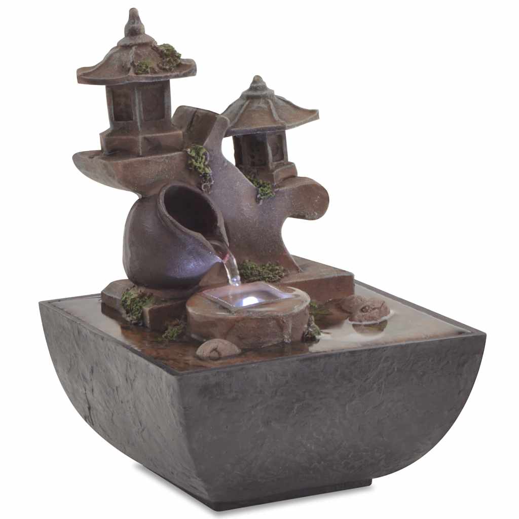 Vidaxl indoor fountain with LED lighting polyresin-0