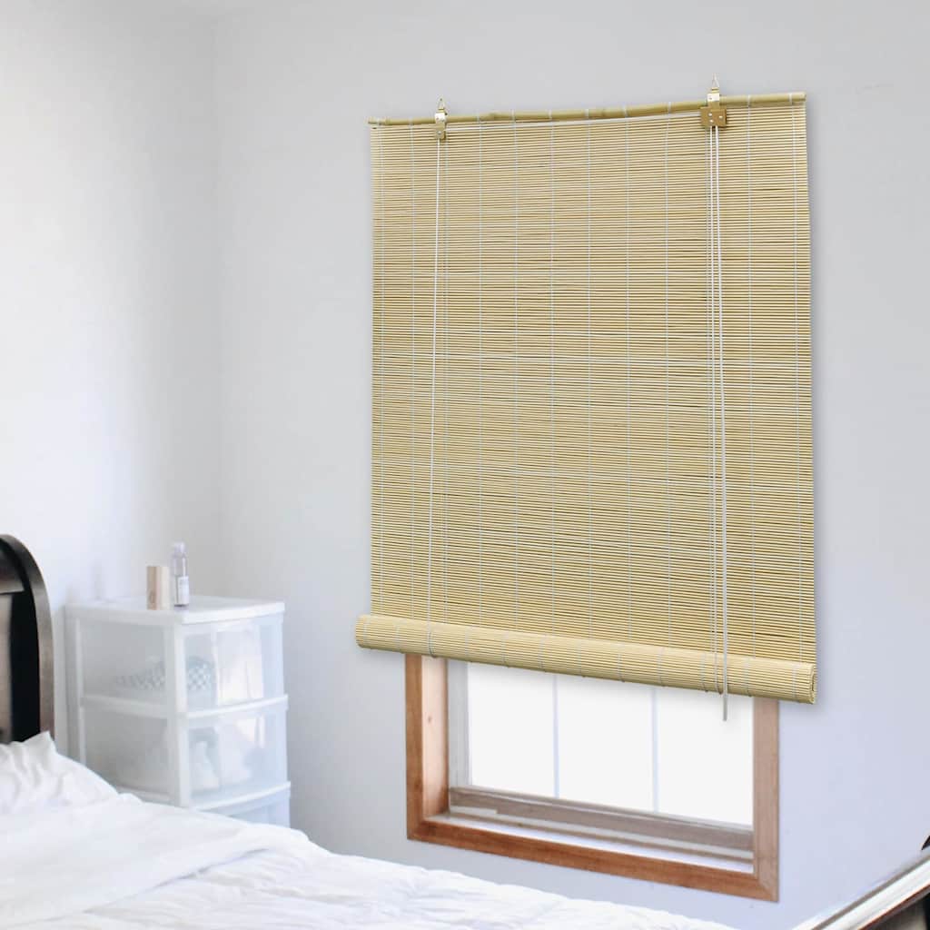 Vidaxl roller blind 100x220 cm bamboo natural-0