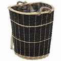 Vidaxl Wooden Basket with Carrying Straps 57x51x69 cm Natural Willow Wood-0