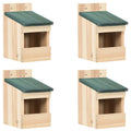 Vidaxl birdhouses 4 pcs 12x16x20 cm pine wood-0