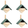 Vidaxl birdhouses 4 pcs 24x16x30 cm pine wood-0
