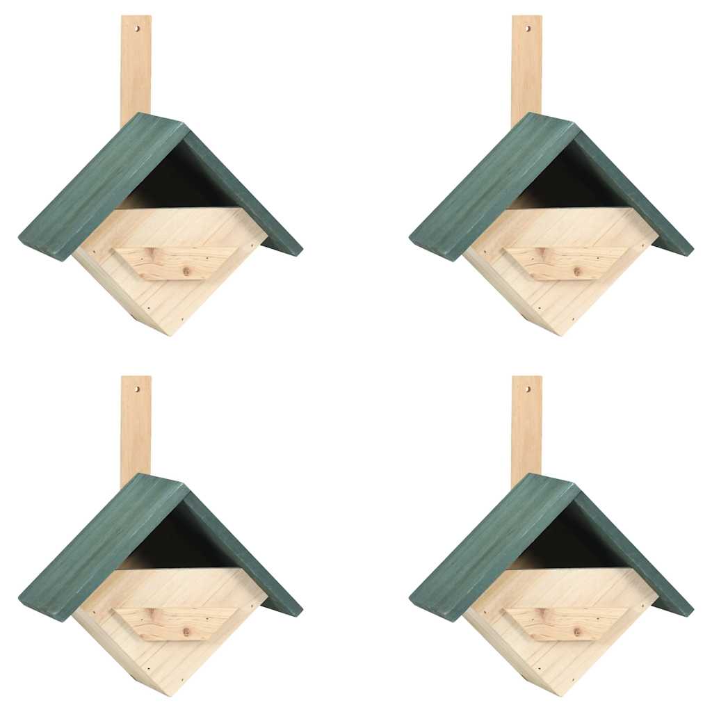 Vidaxl birdhouses 4 pcs 24x16x30 cm pine wood-0