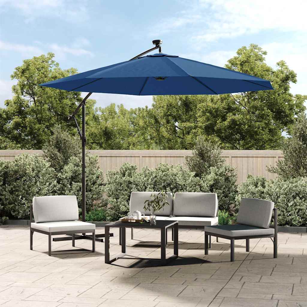 Vidaxl replacement canopy for cantilever parasol 300 cm azure blue-0