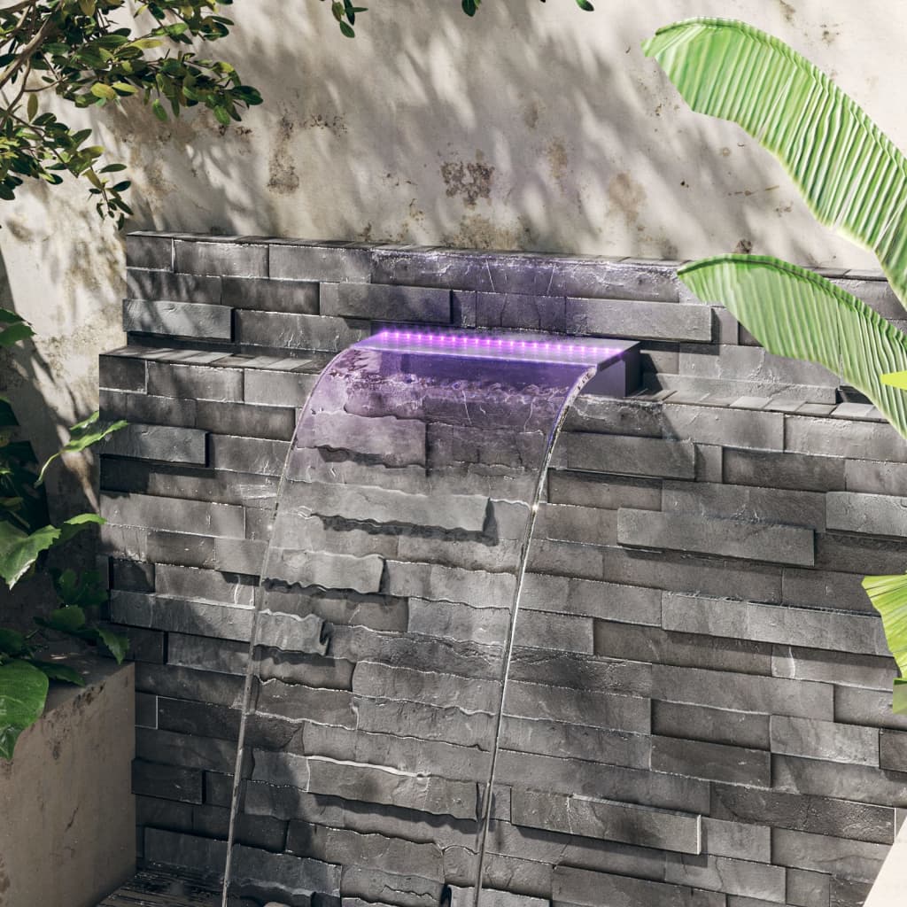 VidaXL Waterfall Spillway with RGB LEDs 45 cm Acrylic-0