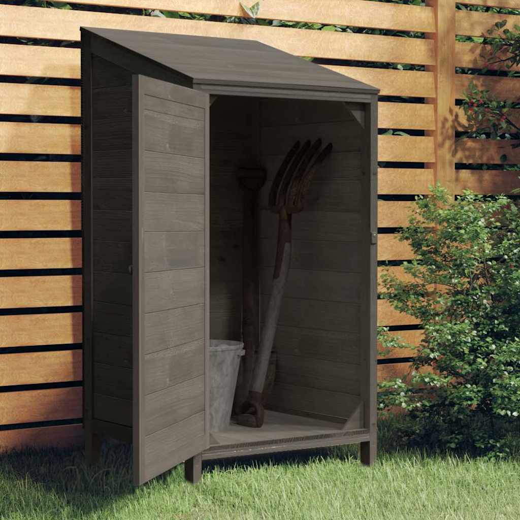 Vidaxl garden shed 55x52x112 cm solid pine wood anthracite-colored-0