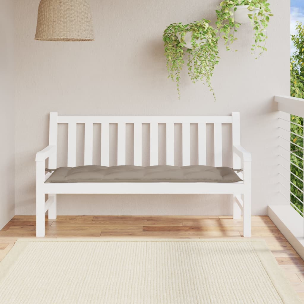 Vidaxl garden bench cushion 150x50x7 cm oxford fabric taupe-0