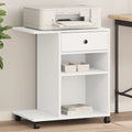 VidaXL printer cabinet with wheels 60x40x68.5 cm white-0