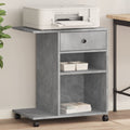 VidaXL printer cabinet with wheels 60x40x68.5 cm concrete gray-0
