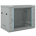 VidaXL Netwerk kabinet met opslag grijs 60 x 45 x 50 cm staal-0