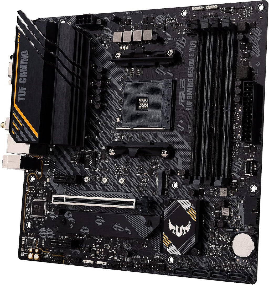 Asus TUF Gaming B450-Plus II moderkortsbas AM4 (ATX, AMD Ryzen, DDR4-minne, M.2, USB 3.1 Gen1+ Gen2, Aura Sync, Ai brusreducerande mikrofon)