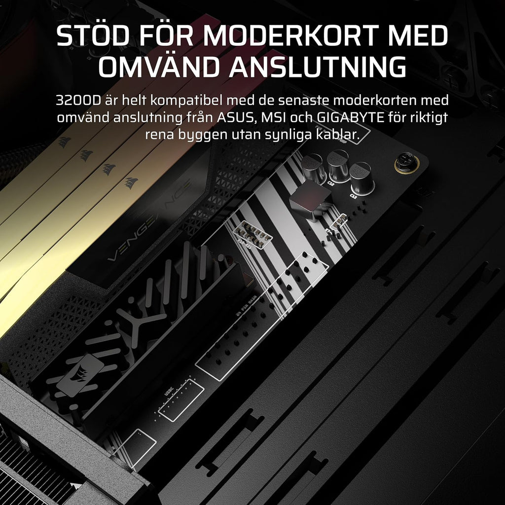 CORSAIR 3200D RS Mid Tower PC-Chassi – 3x RS120 PWM Fläktar Ingår – Svart