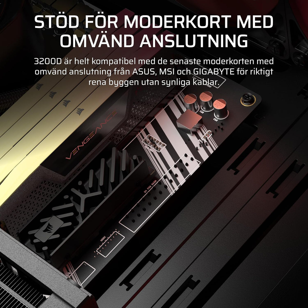 CORSAIR 3200D RS ARGB Mid Tower PC-Chassi, 3x Fläktar Ingår – Svart