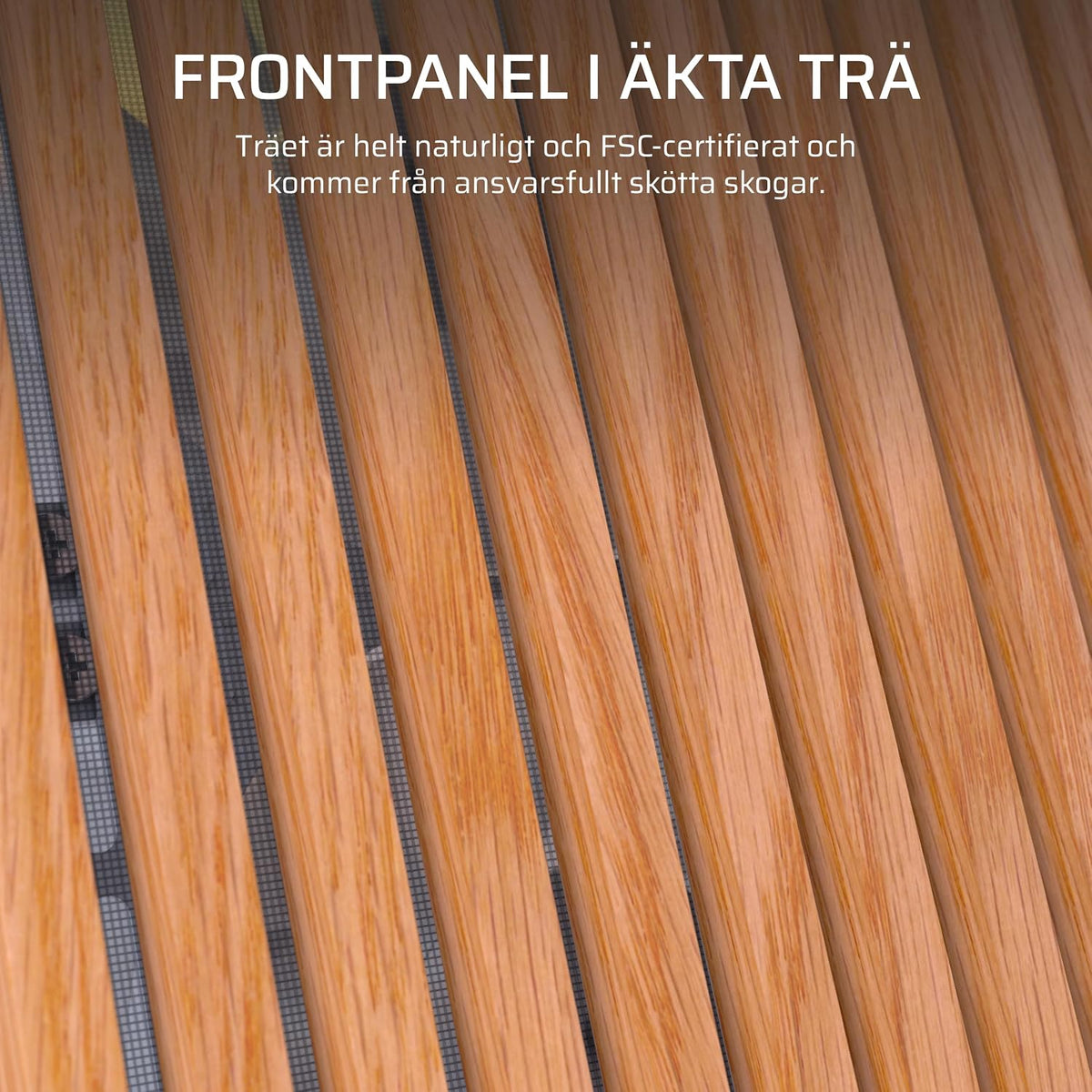 CORSAIR FRAME 4000D WOOD RS Mid-Tower PC-Chassi – Vit & Ek