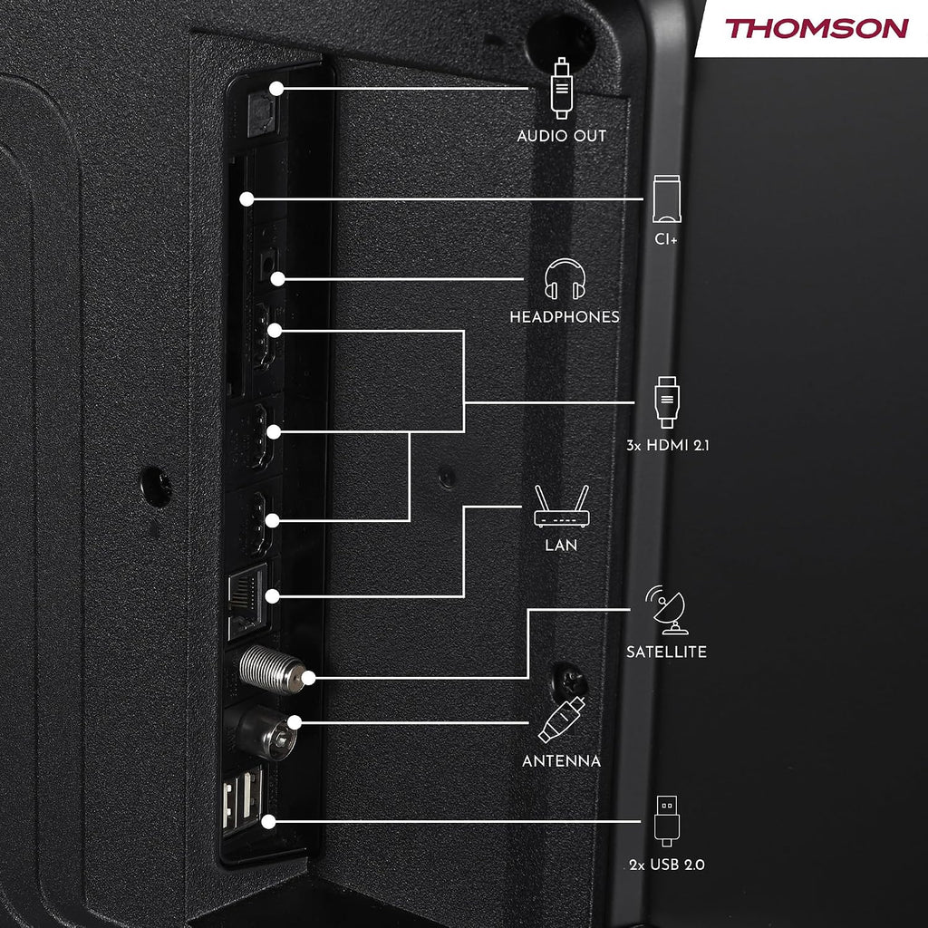 Thomson TV 50 tum (126 cm) 4K UHD Smart Fire TV, Alexa Röststyrning, Trippel tuner (DVB-T/T2/C/S/S2), Dolby Vision, Dolby Atmos, HDR10, HDMI 2.1, WiFi, Bluetooth - 50UF4S35