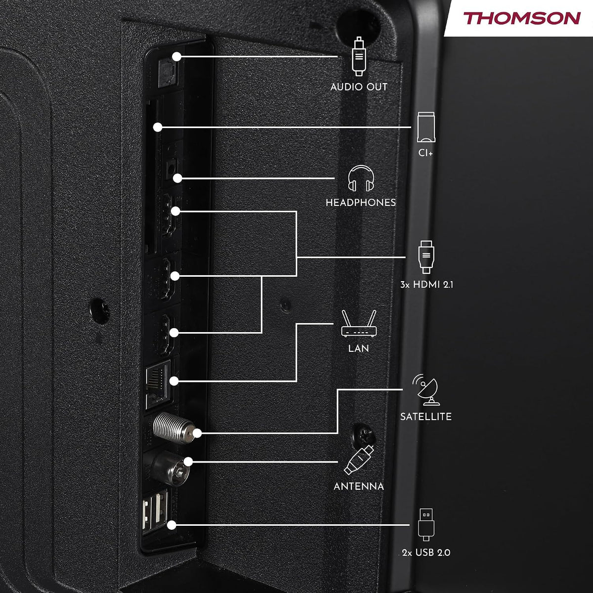 Thomson TV 50 tum (126 cm) 4K UHD Smart Fire TV, Alexa Röststyrning, Trippel tuner (DVB-T/T2/C/S/S2), Dolby Vision, Dolby Atmos, HDR10, HDMI 2.1, WiFi, Bluetooth - 50UF4S35