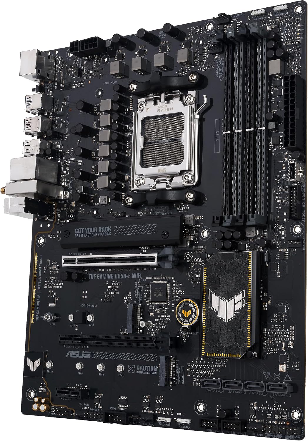 Asus TUF GAMING B650-E WIFI, AMD B650, AM5, ATX, 4 DDR5, HDMI, DP, Wi-Fi 6E, 2.5G LAN, PCIe4, 3x M.2