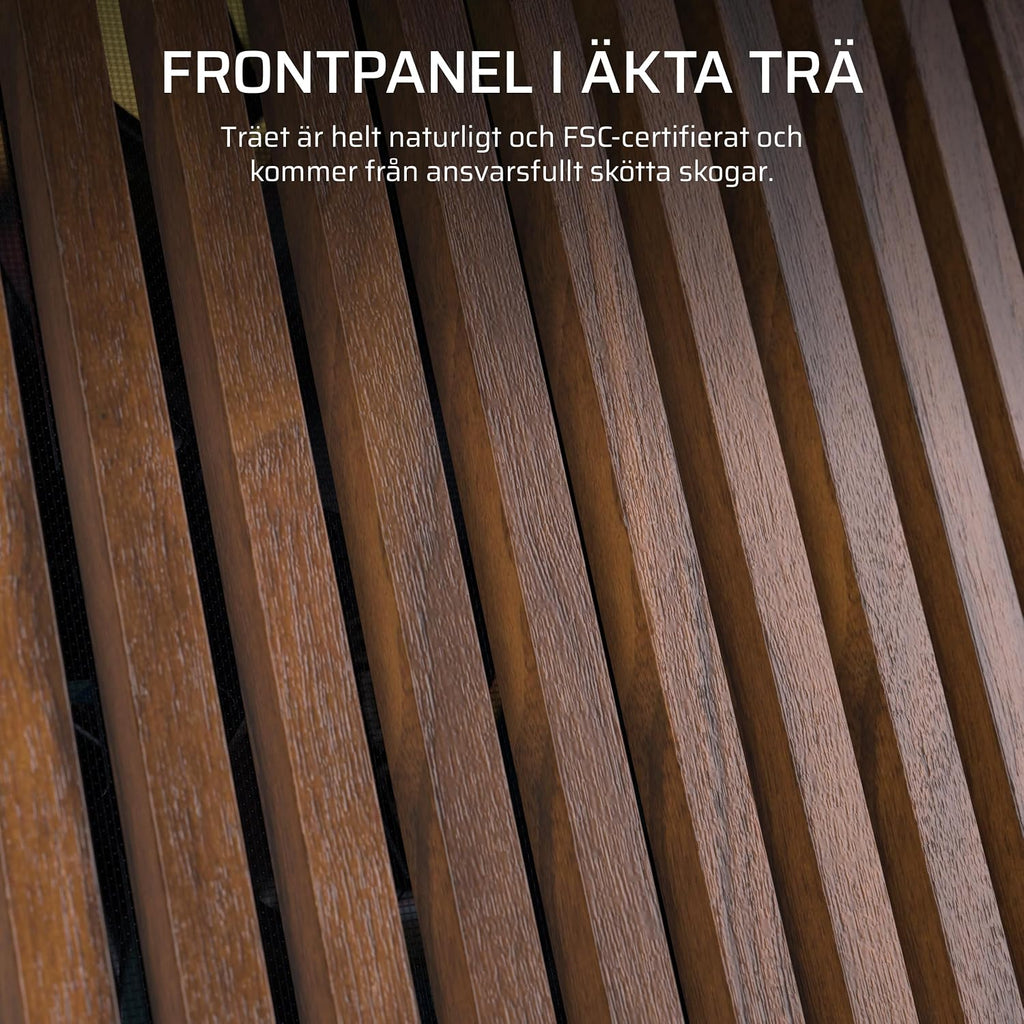 CORSAIR FRAME 4000D WOOD RS Mid-Tower PC-Chassi – Vit & Ek