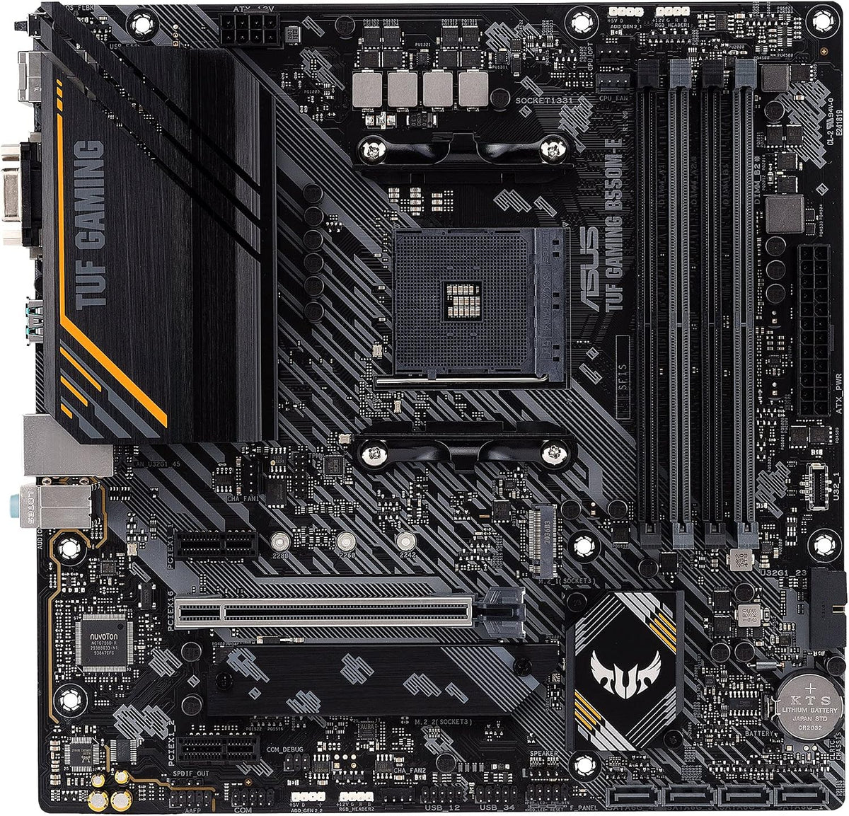 Asus TUF Gaming B450-Plus II moderkortsbas AM4 (ATX, AMD Ryzen, DDR4-minne, M.2, USB 3.1 Gen1+ Gen2, Aura Sync, Ai brusreducerande mikrofon)