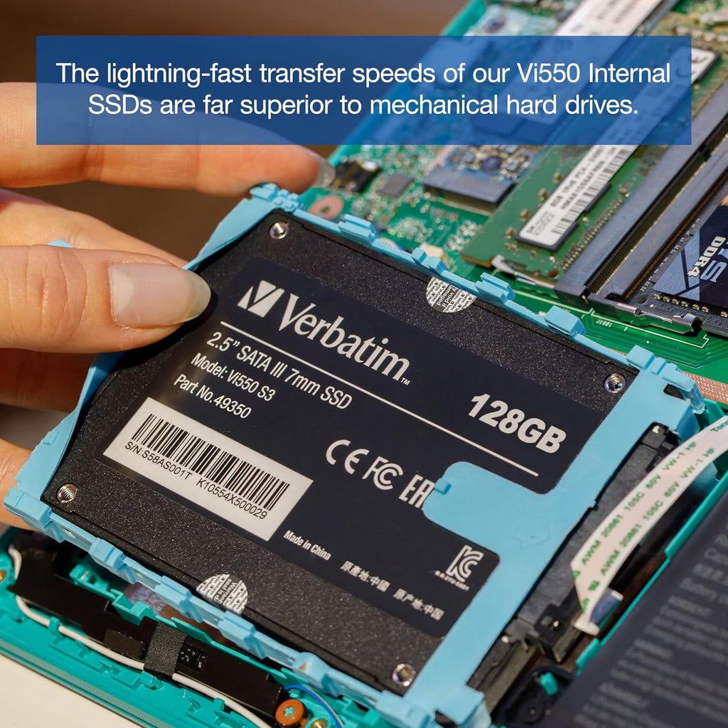 Verbatim Vi560 S3 SSD, intern SSD-enhet med 2 TB datalagring, Solid State Drive med SATA III M.2 2280 och 3D NAND-teknik, svart, perfekt för bärbar dator och Ultrabook
