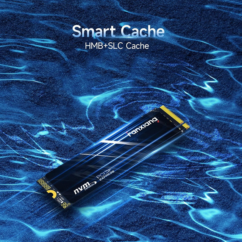 fanxiang 1 TB NVMe PCIe 4X4 M.2 2280 SSD upp till 4800 MB/s 3D NAND SSD kompatibel med PS5 — perfekt för spelare och proffs — S690Q