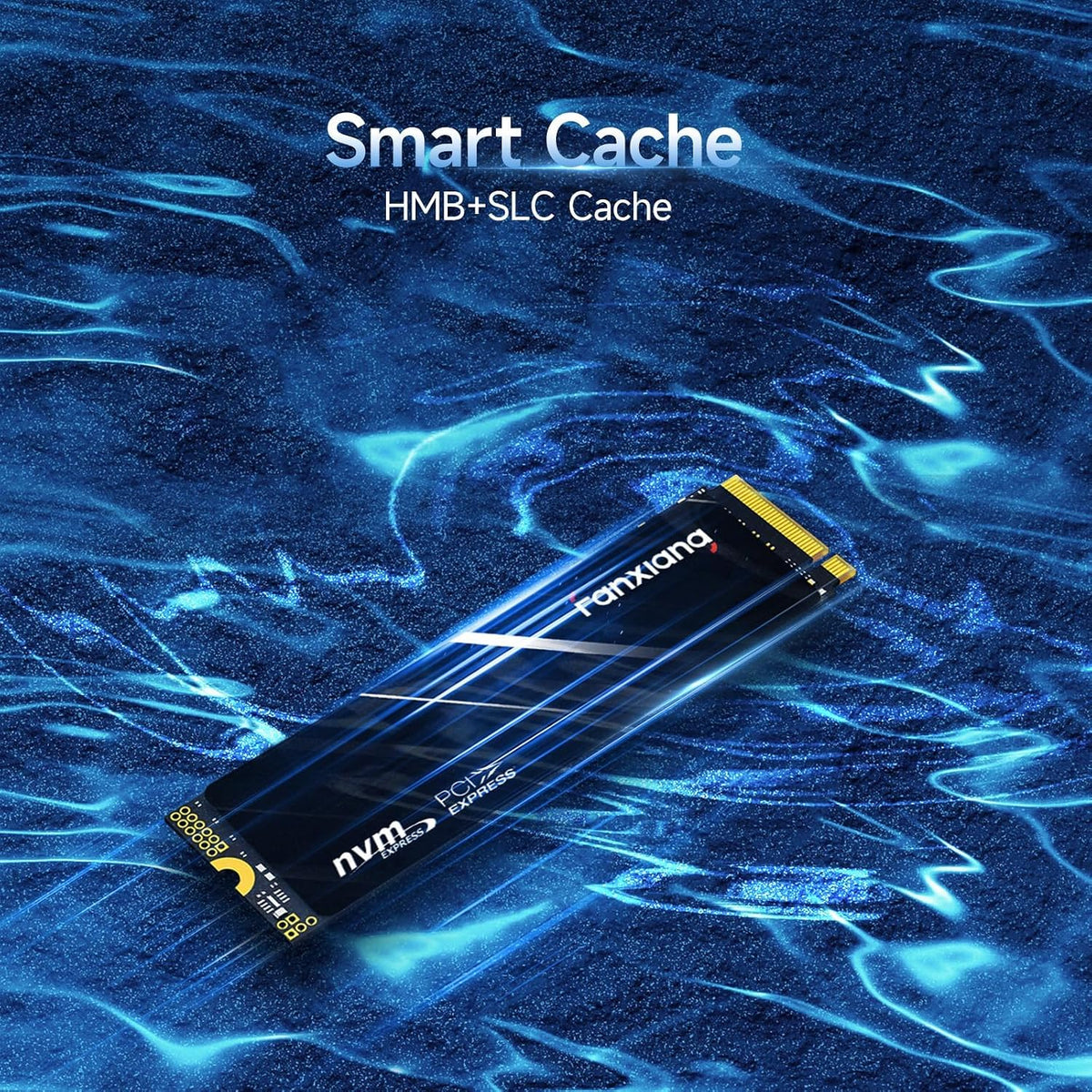 fanxiang 1 TB NVMe PCIe 4X4 M.2 2280 SSD upp till 4800 MB/s 3D NAND SSD kompatibel med PS5 — perfekt för spelare och proffs — S690Q