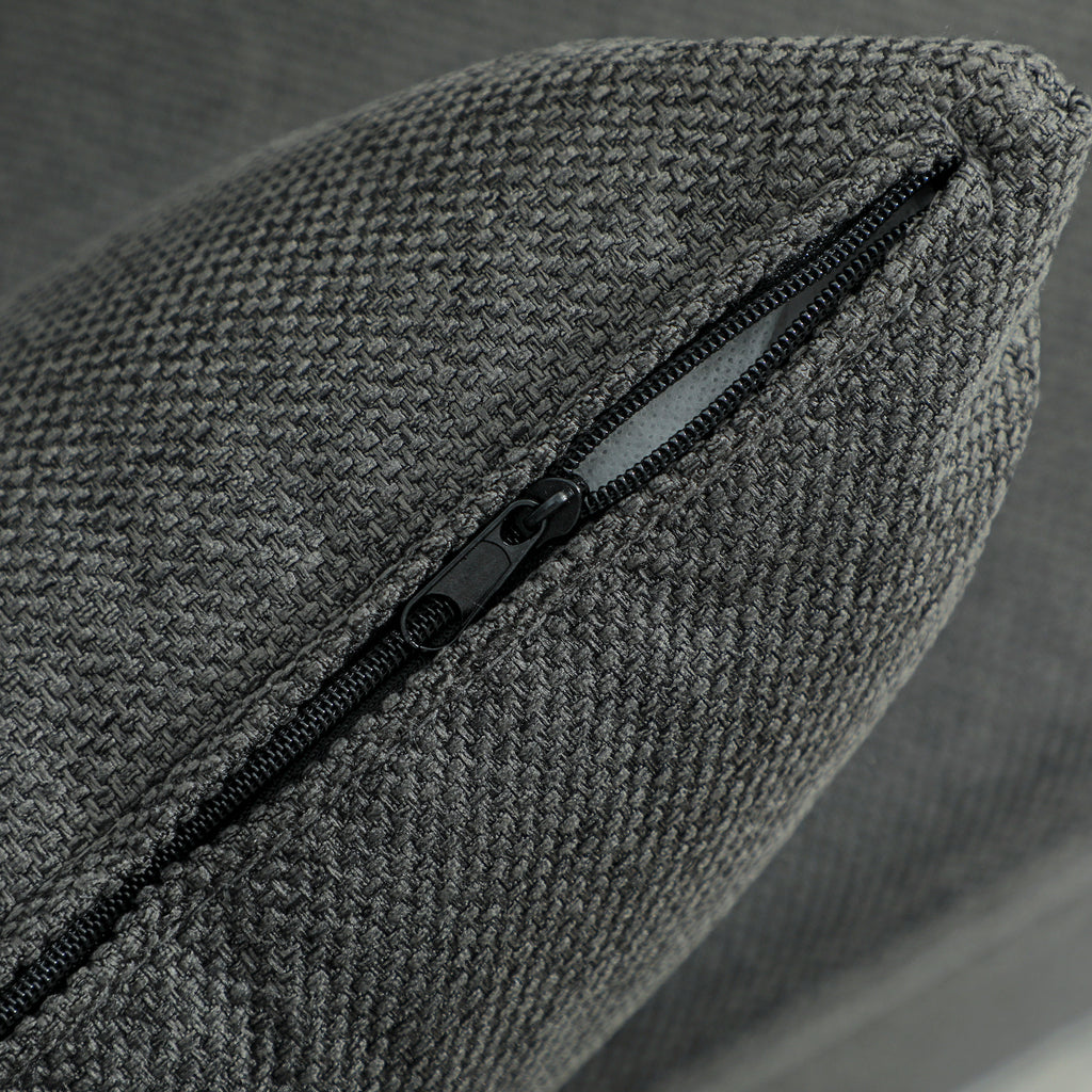 Canapé Convertible 2 Places 3 en 1, Canapé-Lit Clic Clac 160 cm, Dossier Réglable, Assise Large, 2 Oreillers, Gris Foncé-5