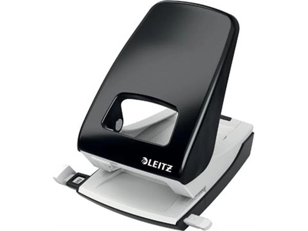 Leitz desk hole punch - punches up to 40 sheets - for folders and ring binders - black-0