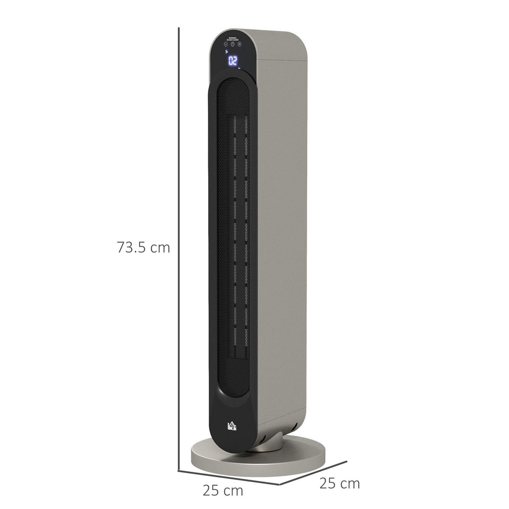 Chauffage soufflant oscillant 1100/2200 W - mini radiateur céramique PTC - télécommande incluse - chauffage d'appoint-2