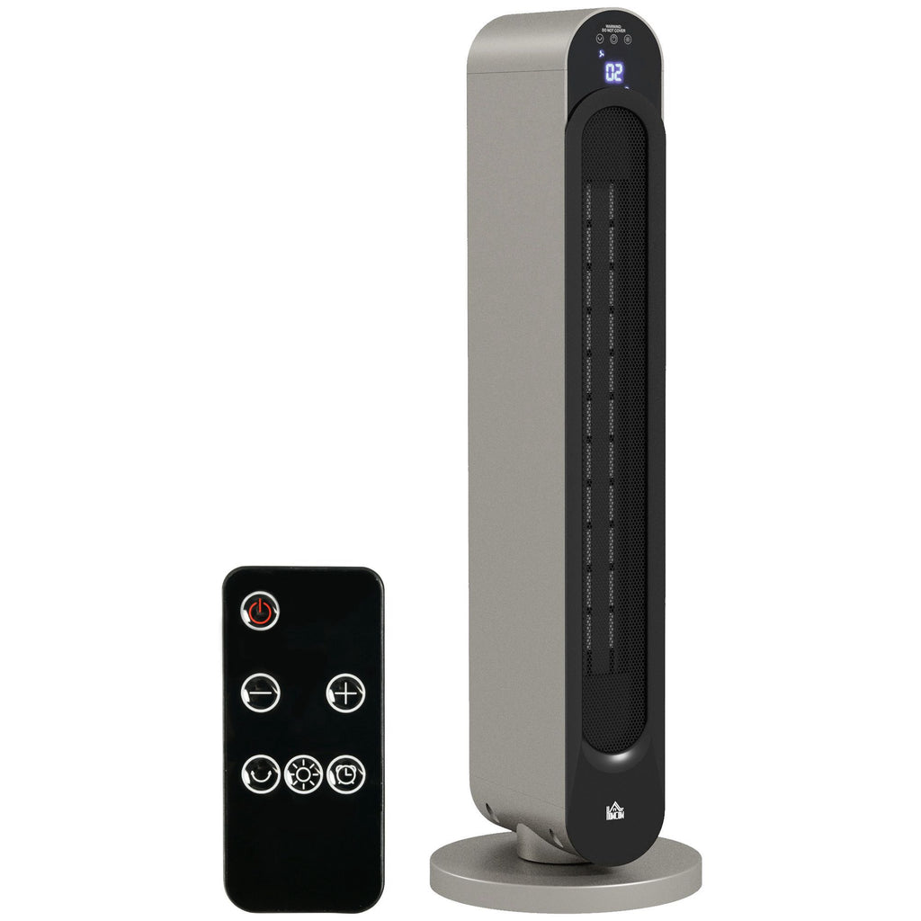 Chauffage soufflant oscillant 1100/2200 W - mini radiateur céramique PTC - télécommande incluse - chauffage d'appoint-0