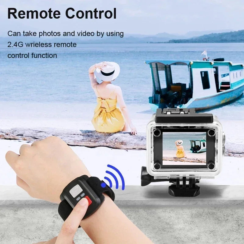 4K Sports Action Camera 30M Waterproof Black-1