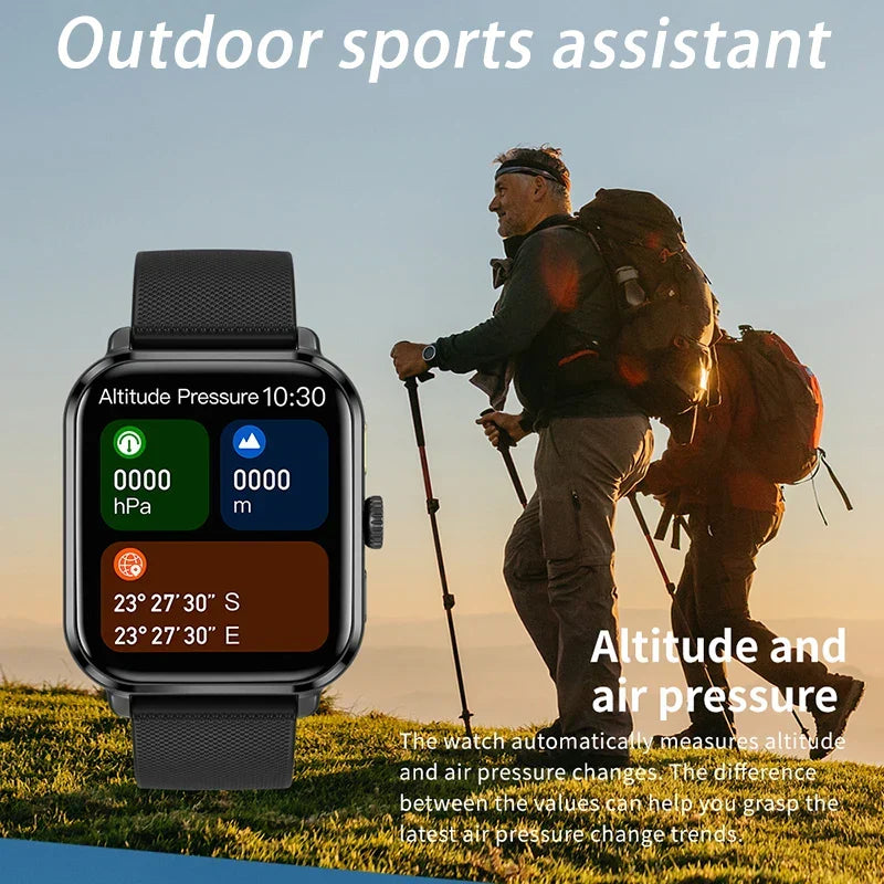 NNEOBA Smart Bluetooth Fitness Tracker Watch with Voice Assistant and Magnetic Charging-1