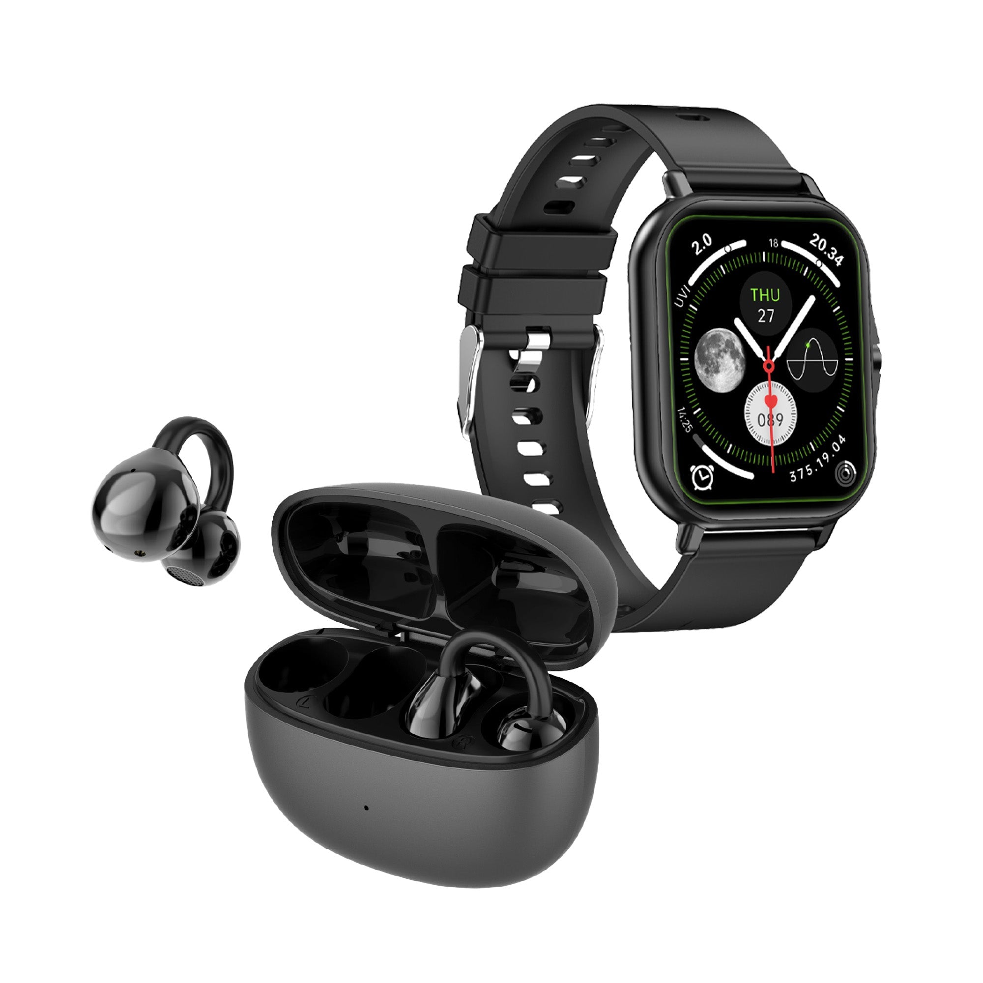 Smart Lifestyle Bundle: True Wireless Stereo Earbuds & All-in-One Bluetooth Smart Watch-0