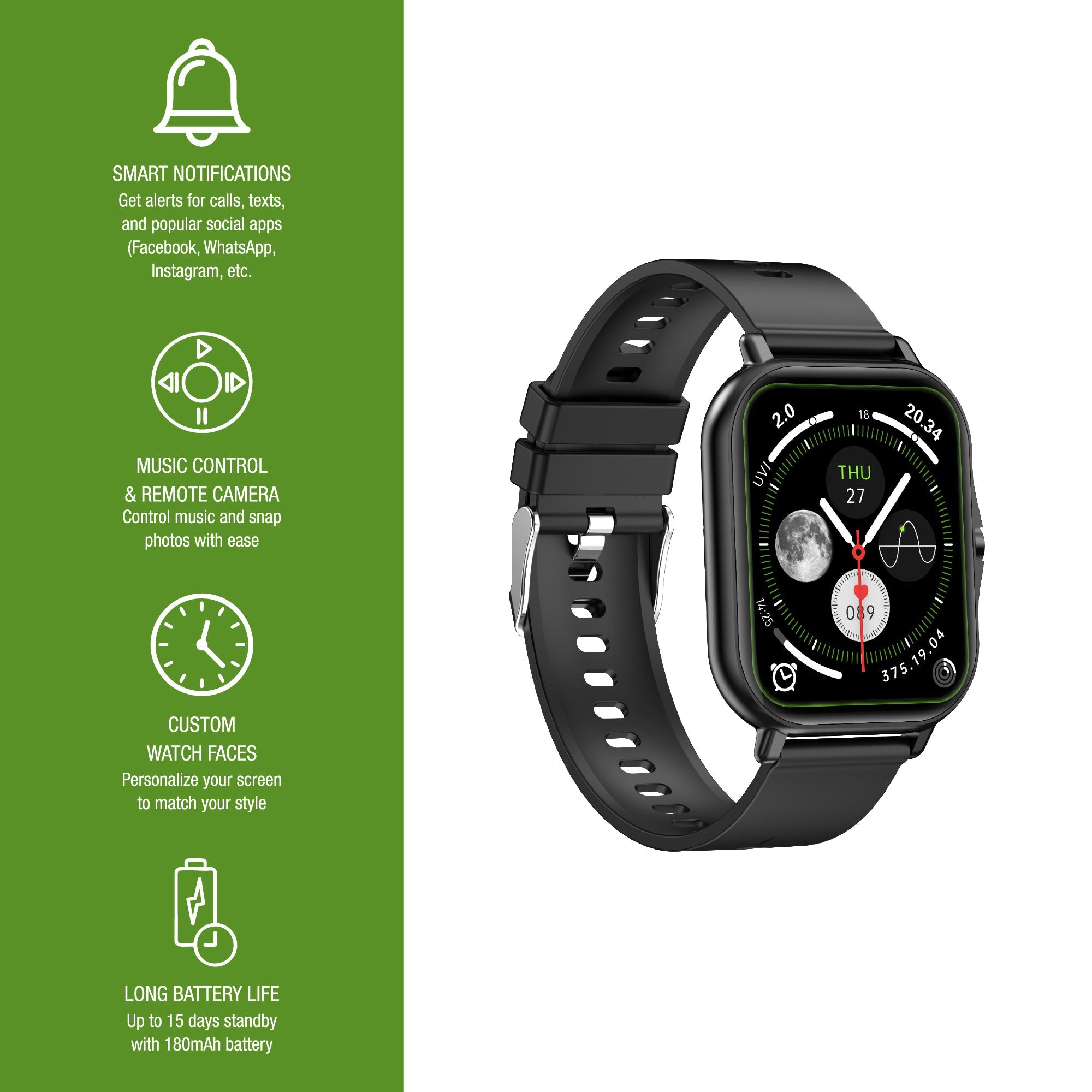 Smart Lifestyle Bundle: True Wireless Stereo Earbuds & All-in-One Bluetooth Smart Watch-2