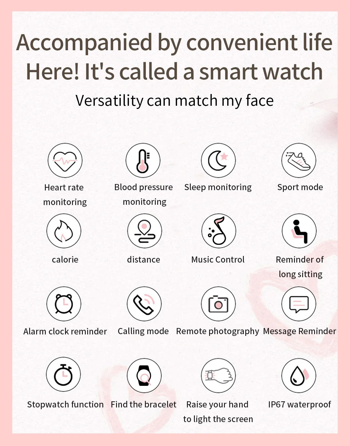 Womens Smart Watch with BT Call-4