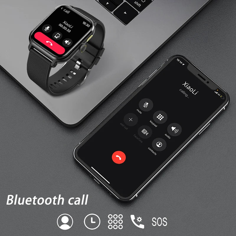 NNEOBA Smart Bluetooth Fitness Tracker Watch with Voice Assistant and Magnetic Charging-2