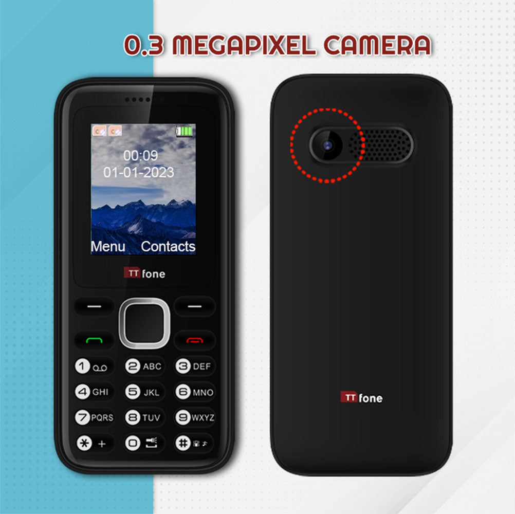 TTfone TT150 Blue Dual SIM with Mains Charger, Vodafone Pay As You Go-2