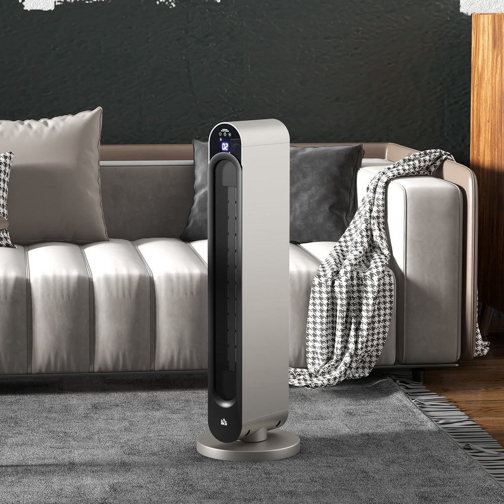 Chauffage soufflant oscillant 1100/2200 W - mini radiateur céramique PTC - télécommande incluse - chauffage d'appoint-1