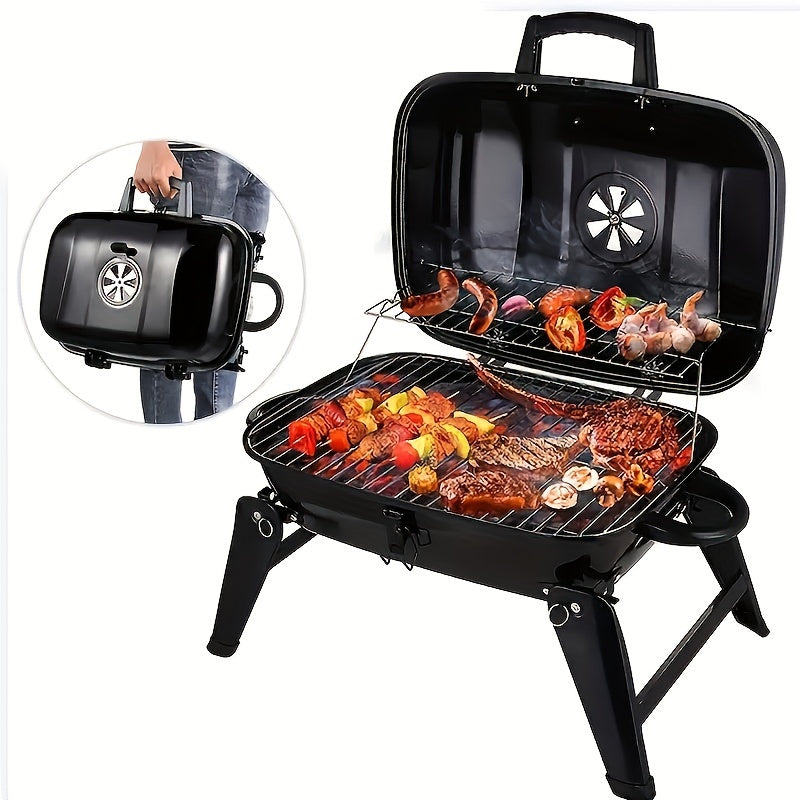 Cast Iron Charcoal Grill for Outdoor BBQ-1