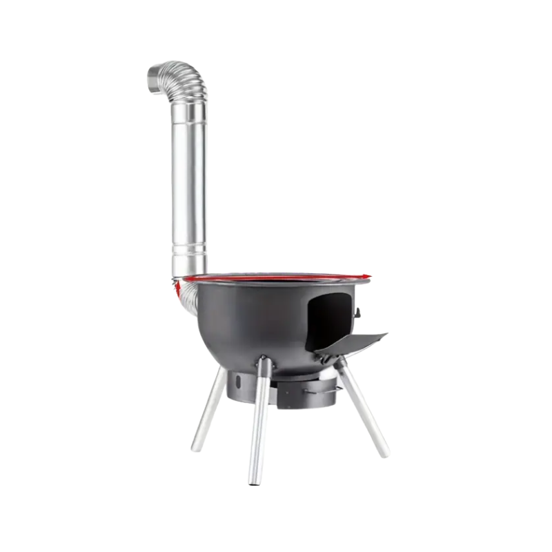 Portable Cast Iron Firewood Stove for Outdoor Cooking-0