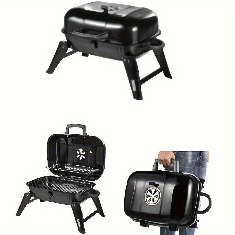 Cast Iron Charcoal Grill for Outdoor BBQ-2